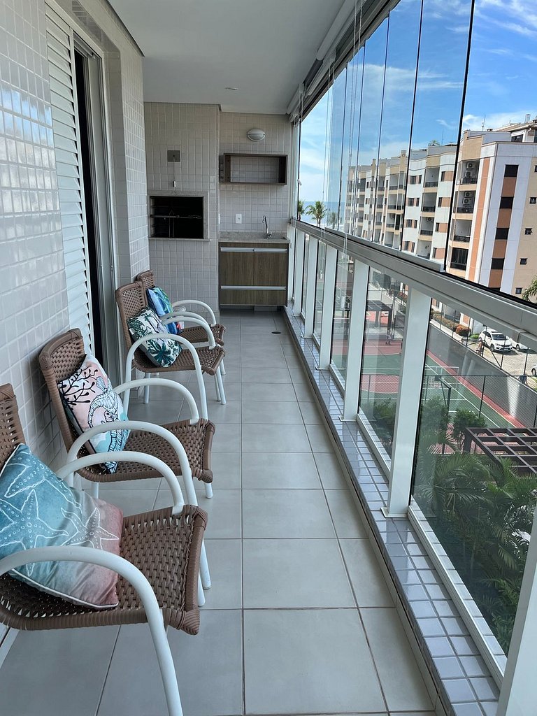 Home 12| Ap piscina aquecida pé na areia Bertioga