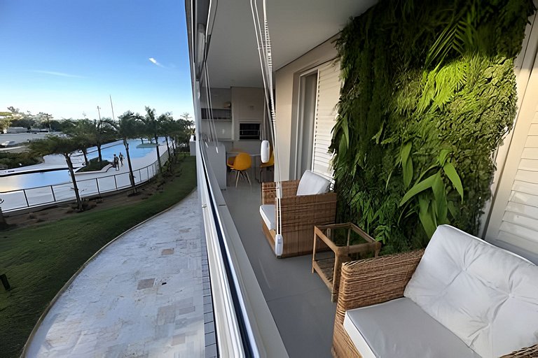 Ap c área gourmet  vista p mar em Bertioga HM36