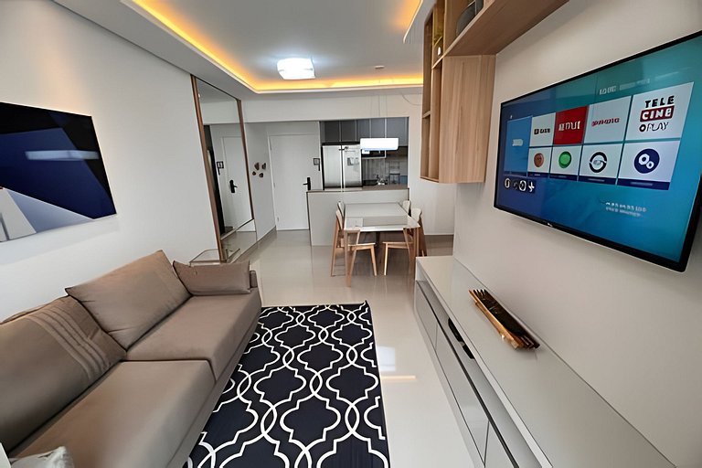 Ap c área gourmet  vista p mar em Bertioga HM36