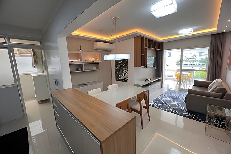 Ap c área gourmet  vista p mar em Bertioga HM36