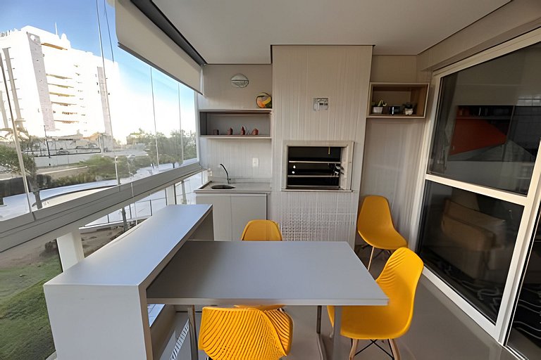 Ap c área gourmet  vista p mar em Bertioga HM36