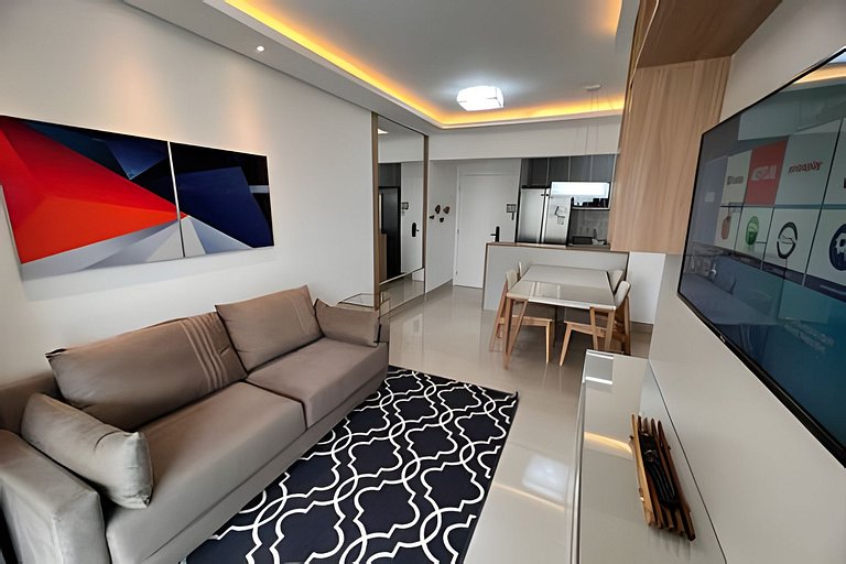 Ap c área gourmet  vista p mar em Bertioga HM36