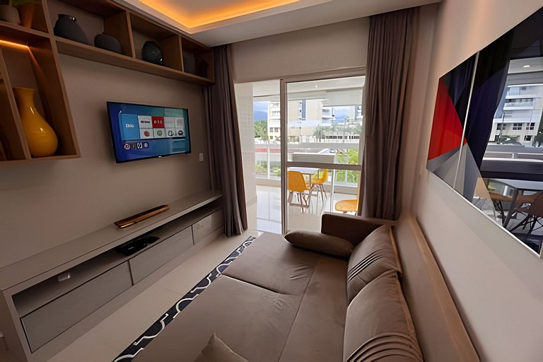 Ap c área gourmet  vista p mar em Bertioga HM36