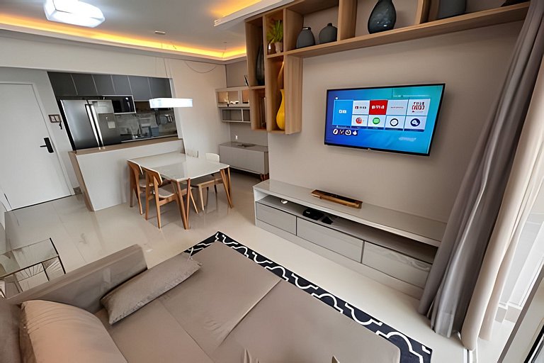 Ap c área gourmet  vista p mar em Bertioga HM36