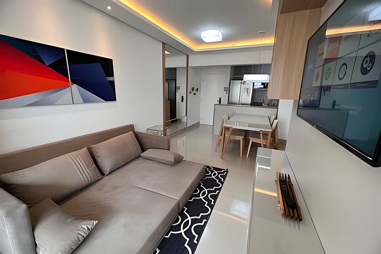 Ap c área gourmet  vista p mar em Bertioga HM36
