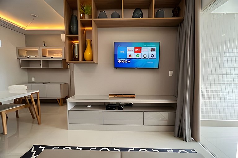 Ap c área gourmet  vista p mar em Bertioga HM36