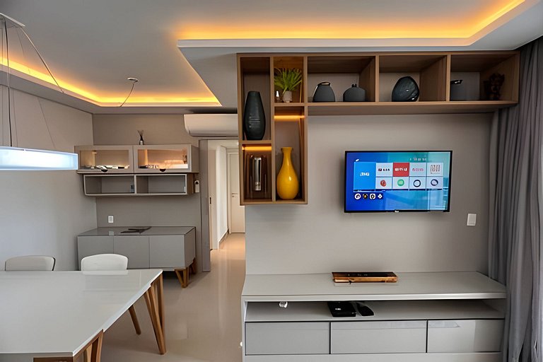 Ap c área gourmet  vista p mar em Bertioga HM36