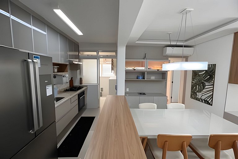 Ap c área gourmet  vista p mar em Bertioga HM36