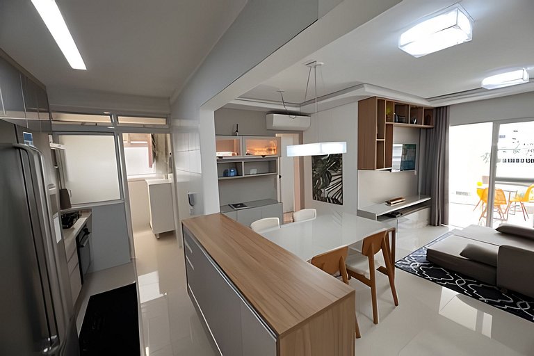 Ap c área gourmet  vista p mar em Bertioga HM36