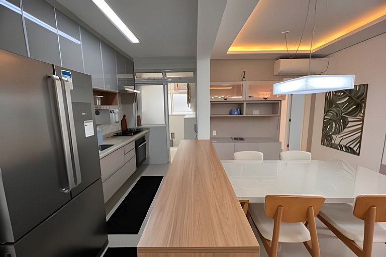 Ap c área gourmet  vista p mar em Bertioga HM36