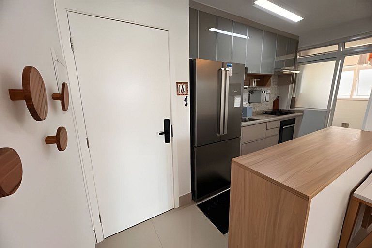 Ap c área gourmet  vista p mar em Bertioga HM36