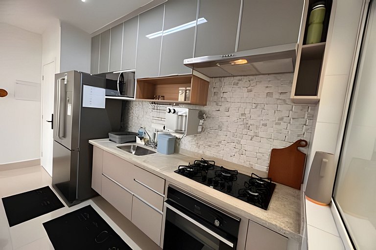 Ap c área gourmet  vista p mar em Bertioga HM36