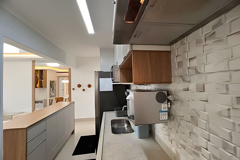 Ap c área gourmet  vista p mar em Bertioga HM36