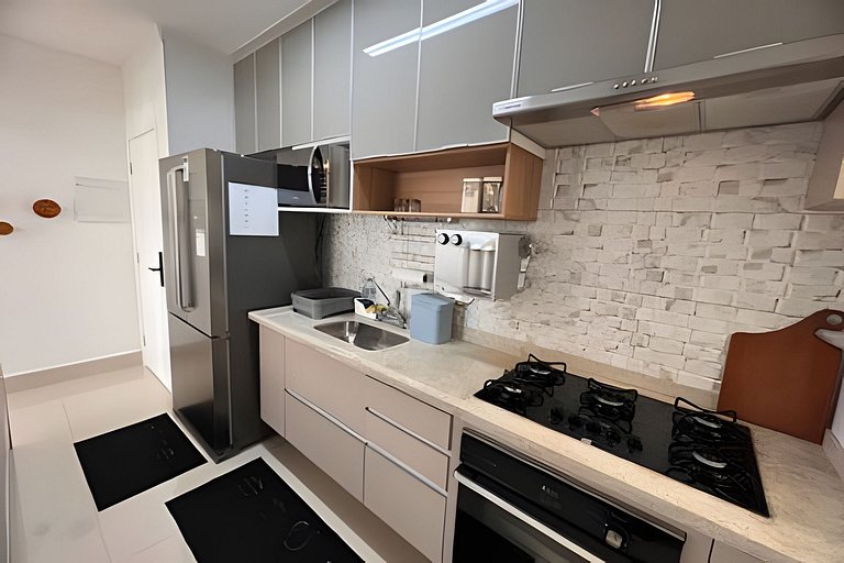 Ap c área gourmet  vista p mar em Bertioga HM36