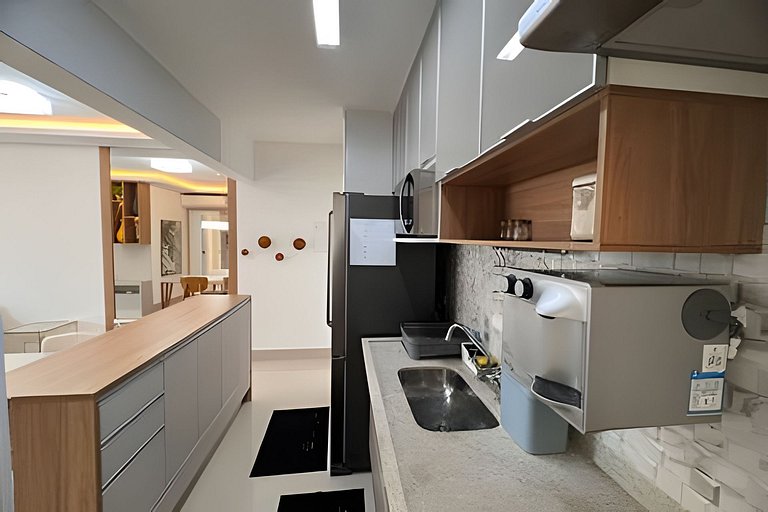 Ap c área gourmet  vista p mar em Bertioga HM36