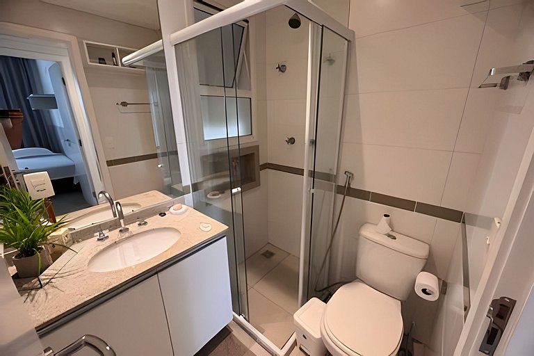 Ap c área gourmet  vista p mar em Bertioga HM36