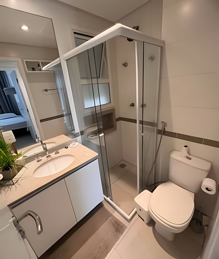 Ap c área gourmet  vista p mar em Bertioga HM36