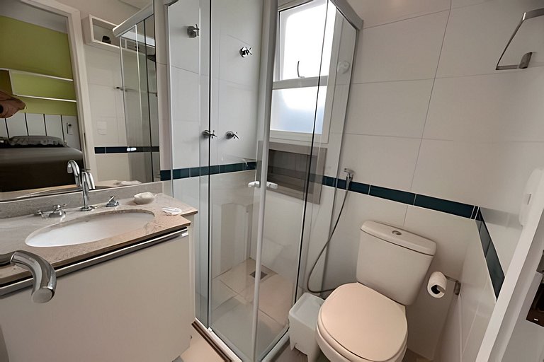 Ap c área gourmet  vista p mar em Bertioga HM36