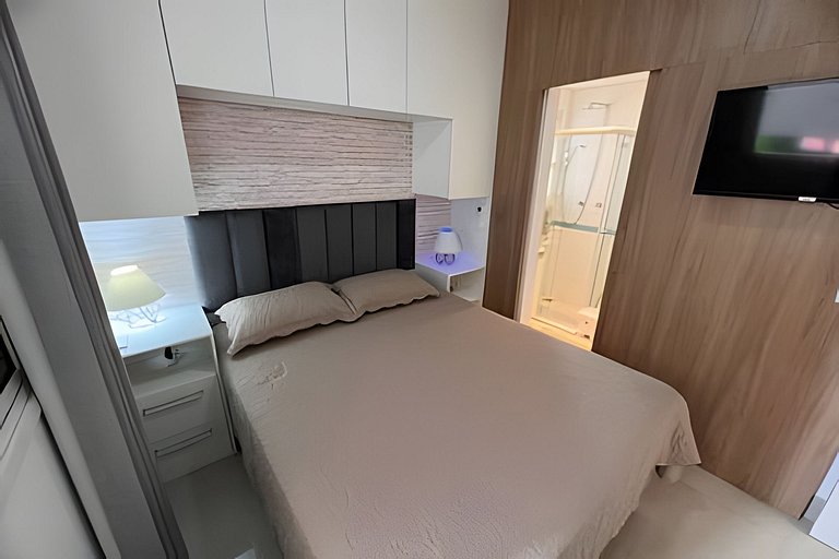 Ap c área gourmet  vista p mar em Bertioga HM36