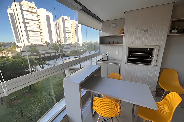 Ap c área gourmet  vista p mar em Bertioga HM36