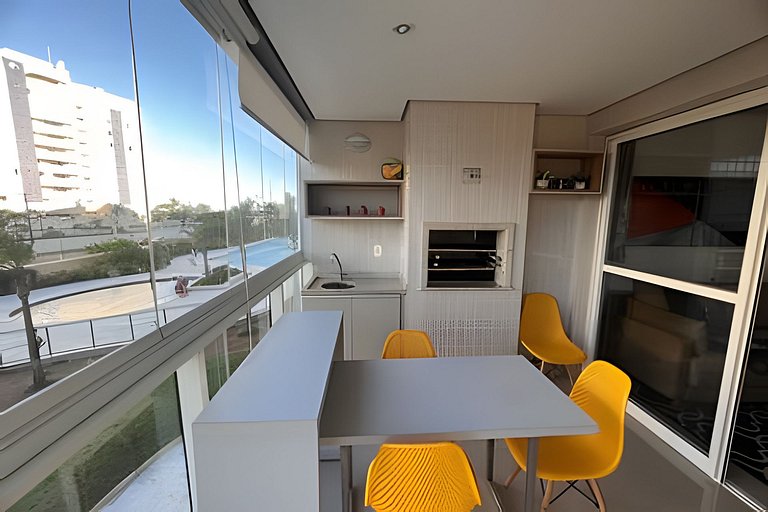 Ap c área gourmet  vista p mar em Bertioga HM36