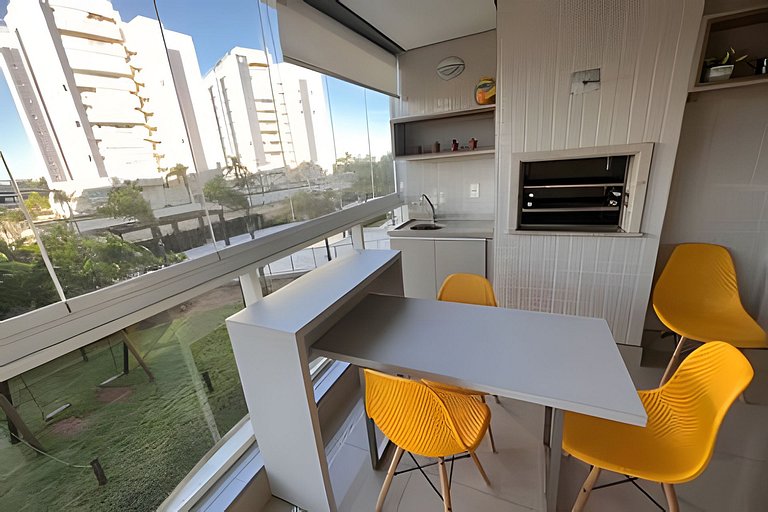 Ap c área gourmet  vista p mar em Bertioga HM36