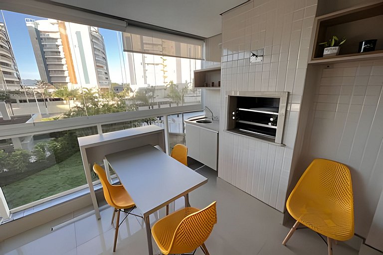 Ap c área gourmet  vista p mar em Bertioga HM36
