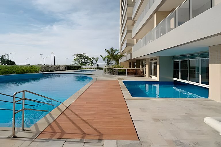 Ap c área gourmet  vista p mar em Bertioga HM36