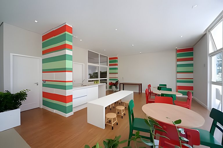 Ap c área gourmet  vista p mar em Bertioga HM36