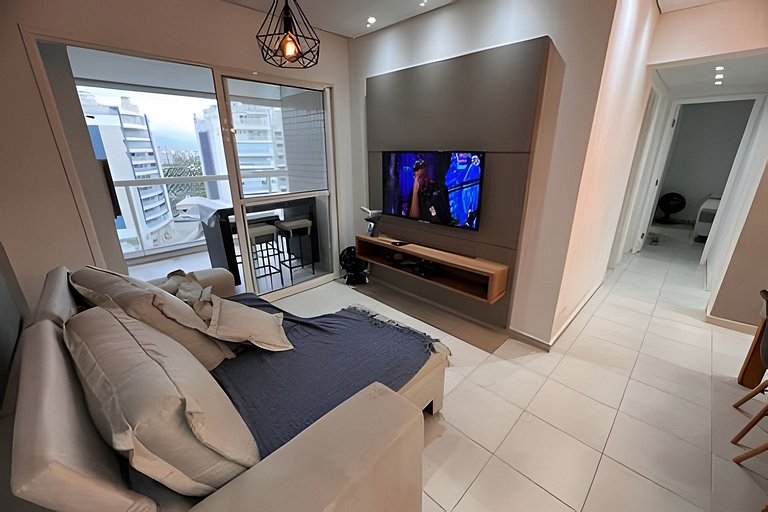 Ap em Bertioga vista mar, Sauna e SPA HM35