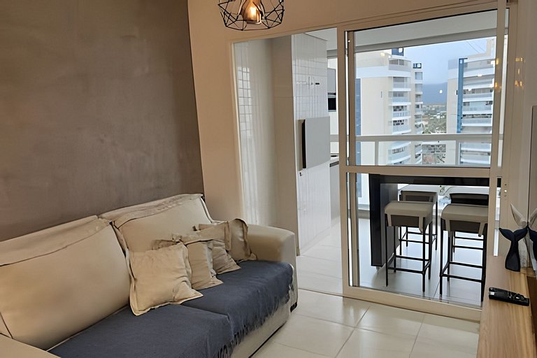 Ap em Bertioga vista mar, Sauna e SPA HM35