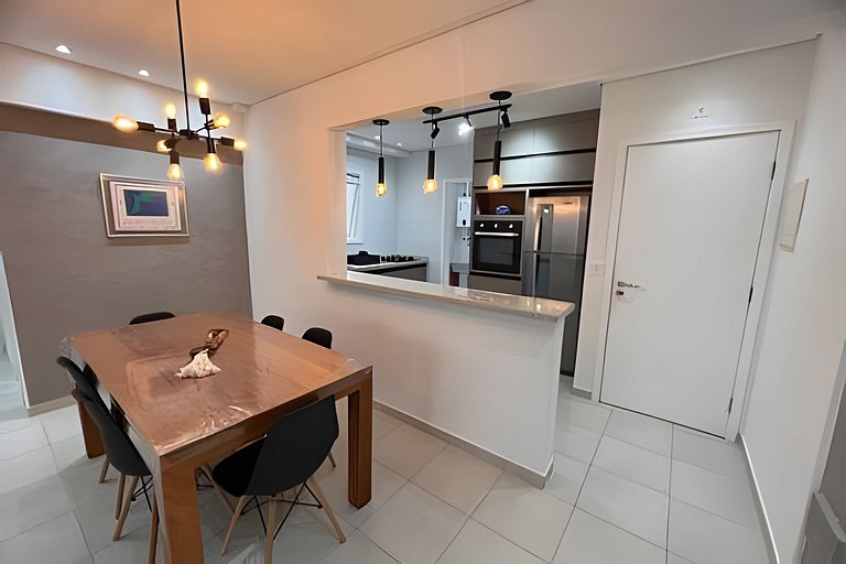 Ap em Bertioga vista mar, Sauna e SPA HM35