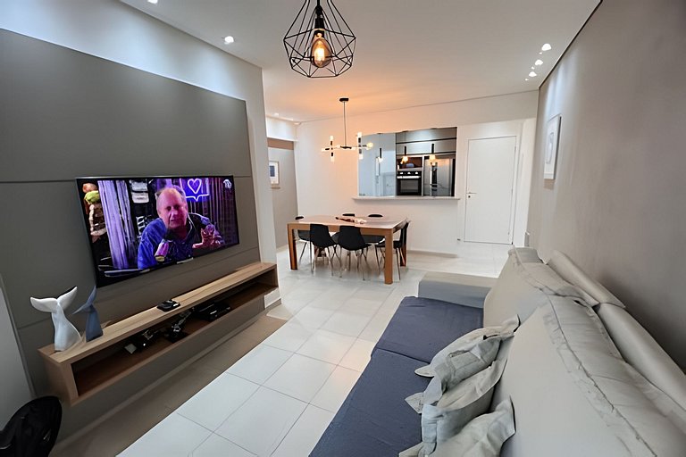 Ap em Bertioga vista mar, Sauna e SPA HM35