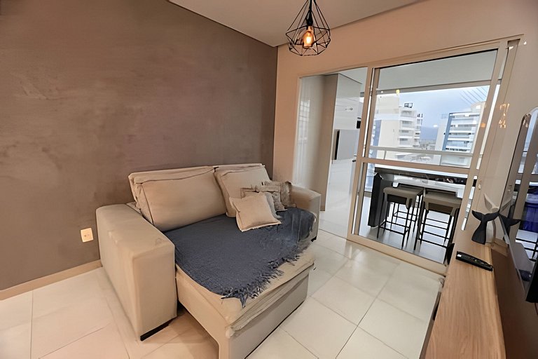 Ap em Bertioga vista mar, Sauna e SPA HM35