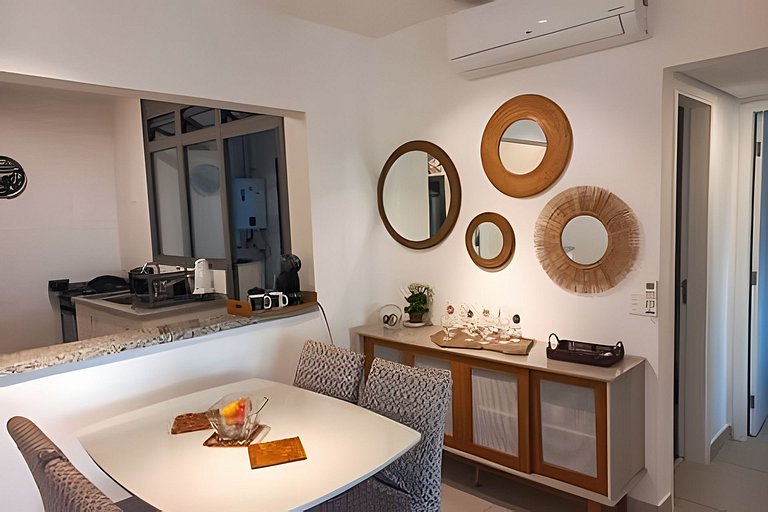 Ap c/ Ar e Vista Mar em Cond. Bertioga H55